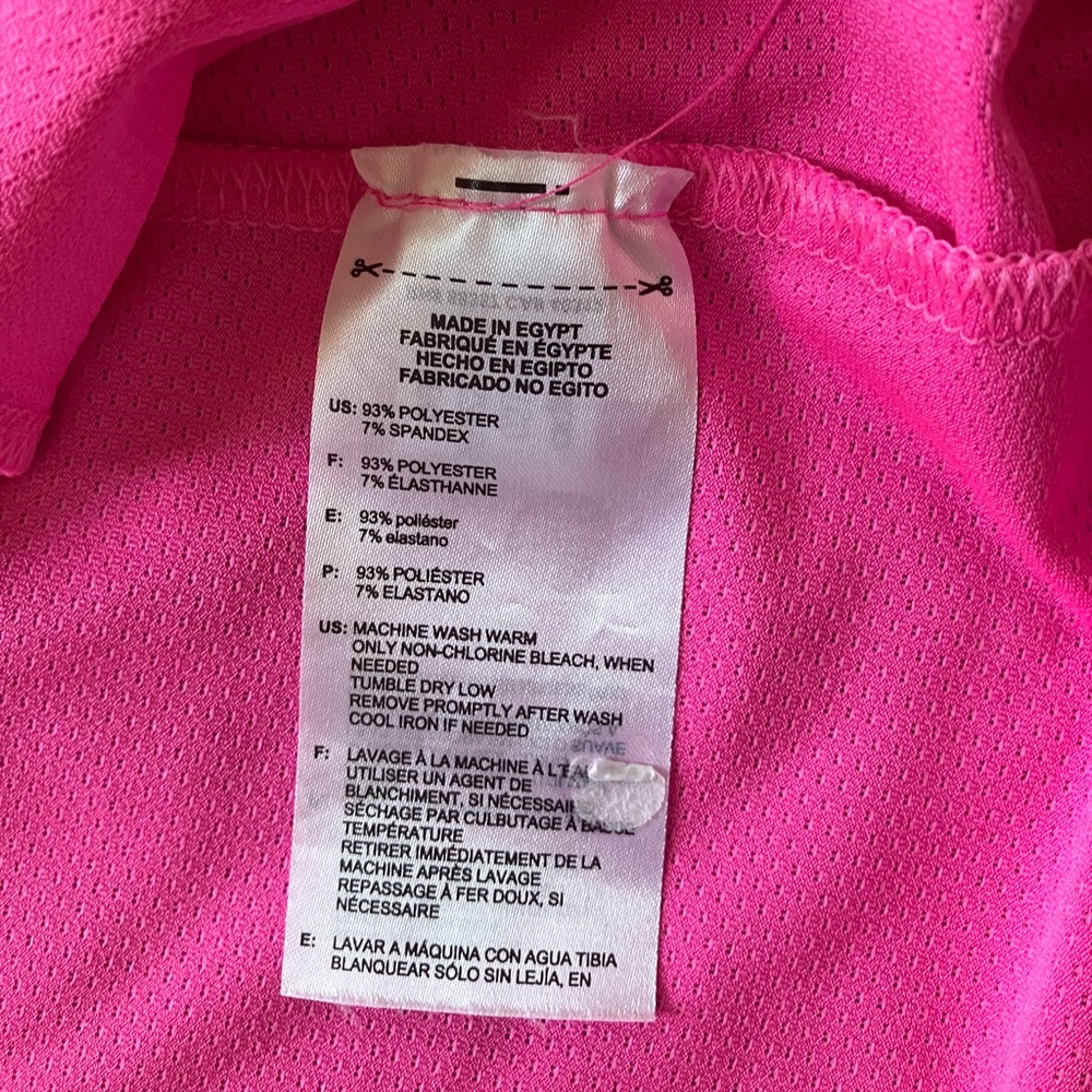🎉 3/$15 Adidas Women’s Golf Hot Pink Quarter-Zip Long Sleeve Top L - Picture 6 of 12